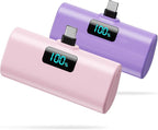 Small Portable Charger 5200mAh, Upgraded PD USB C Power Bank Built-in USB-C by HETP