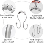 Bathway Shower Curtain Hooks Chrome Shower Curtain Rings Rust Proof, Smooth - Image 2