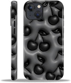 for iPhone 14 Plus Case, HL2 Cute Cool Cherry Black Hybrid 2 Layer Hard Shell by Unknown