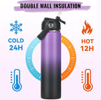 Fijinhom 24oz Insulated Stainless Steel Water Bottle, Wide Mouth Double Wall - Image 6