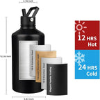 Insulated Water Bottle 128oz, Triple Wall Vacuum Stainless Steel, Leak Proof & - Image 2