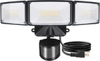 LUTEC 50W Motion Sensor Outdoor Lights, 5500 LM Plug in Flood Light Outdoor by LUTEC