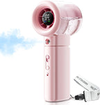 Portable Misting Fan Handheld Powerful Turbo Fan, 100 Speeds, 6000mAh by Unknown