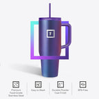 IRON °FLASK Co-Pilot Insulated Mug w/Straw & Flip Cap Lids - Image 5