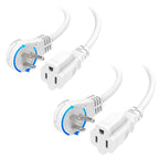 Cable Matters 2-Pack 16 AWG 360° Rotating Flat Plug Extension Cord - 3ft by CableMatters