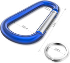 sprookber 3" Aluminum Carabiner D Ring, Caribeener Clips, Spring Snap Hook - Image 2