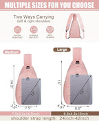 Pritent Crossbody Bags for Women Men Trendy Sling Bag Backpack Casual Chest Bag - Image 2
