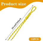 Tyqour 12PCS Paracord Keychain Rope Keychain String Braided Charms - Image 2