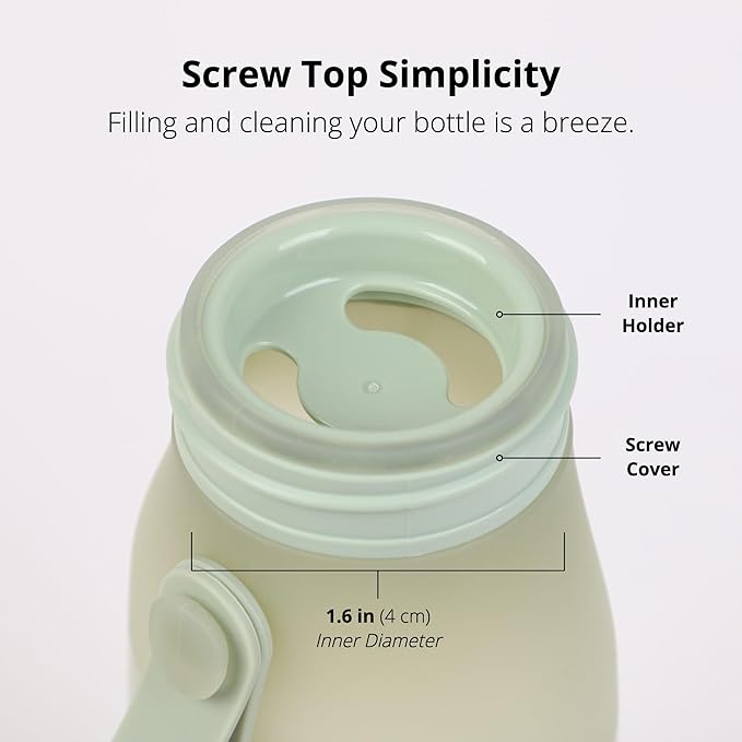 BLUE GINKGO Collapsible Water Bottle – Lightweight, Foldable Silicone Bottles - Image 5