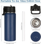 Volhoply 18oz Insulated Water Bottle Bulk 8 Pack, Kids Stainless Steel Water - Image 6