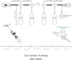 Banord Outdoor String Lights, 105FT Waterproof Patio Lights - Image 4