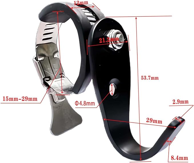 Adjustable Handlebar Hook Mount, Universal Pole Storage Hook - Image 3