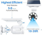 Solar Motion Sensor Light Outdoor of 2, Motion Sensor Solar Lights Aluminum - Image 5