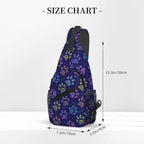 Dog Paw Sling Bag For Women Men Cute Footprint Backpack Crossbody Shoulder Bag - Image 3