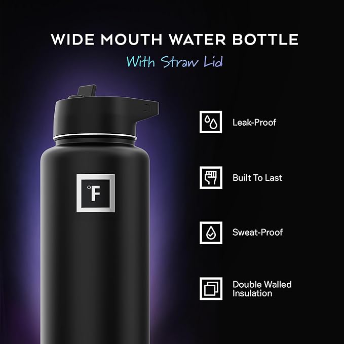 IRON °FLASK Camping & Hiking Hydration Flask - 32 oz Bubble Gum - Image 2