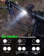 Victoper Bike Light, High Lumens Super Bright Bicycle Lite, 6+4 Modes USB - Image 3