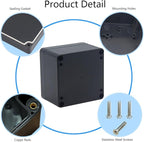 2 Pack Project Box IP65 Waterproof Junction Box ABS Plastic Black Electrical - Image 5