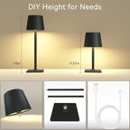 Yogaret 2 Pack Rechargeable Table Lamps, Cordless Lamp - Image 3