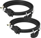 FIRMERST 1875W 14 Gauge Flat Plug Extension Cord 10 ft 15A Black by FIRMERST