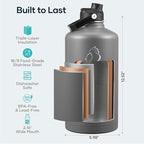 BUZIO Gallon Water Bottle Insulated, 128 oz Large Water Jug Vacuum Stainless - Image 4
