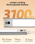 EZVALO 12inch Under Cabinet Lighting, Rechargeable Motion Sensor Light Indoor - Image 4