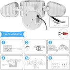 MEIKEE 42W LED Security Lights Motion Sensor Light Outdoor Flood Light - Image 8