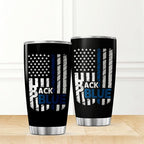 CUBICER Back The Blue American 20 Oz Stainless Steel Tumbler - Image 2