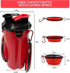 Dog Travel Water Bottle W/Collapsible Bowls - Image 3