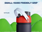 12 oz Kids Metal Water Bottle for Boys: 2-in-1 Straw Spout Lid, Spill-Proof - Image 4