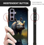 for Samsung Galaxy S24 S25 Case, Rhino Water Marshes Pattern Graphic Design - Image 6