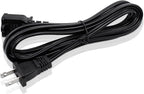Black Extension Cord 10 Ft, 2 Prong Extension Cords US Flat and Thin by Yeatel