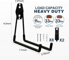 Garage Hooks Heavy Duty, 4 Pack Large Square Steel Garage Storage Hooks - Image 2