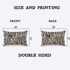 TKS MITLAN Zebra Print Pillow Covers 12 x 20 Inch Black White Leopard Line - Image 2