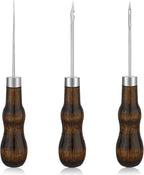 ZXIIXZ 3 Pcs Sewing Awl, Leather Scratch Hollow Hook Awl Tool Kit, Awl Tool by ZXIIXZ