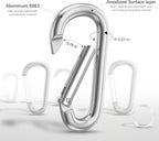 sprookber 3" Aluminum Carabiner D Ring, Caribeener Clips, Spring Snap Hook - Image 4