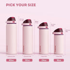 POWCAN 18 oz Stainless Steel Water Bottle: 2-in-1 Push-Button Spout & - Image 8