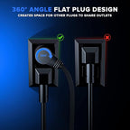 Maximm Cable 12 Ft 360° Rotating Flat Plug Extension Cord, 16/3 AWG Multi 3 - Image 7