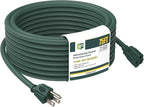 EP 75FT Green Outdoor Extension Cord, 16/3 SJTW Heavy Duty Waterproof, 3 Prong by ENERGYPRO