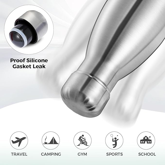 Volhoply 17oz Insulated Stainless Steel Water Bottle, Double Wall Vacuum Flask - Image 5
