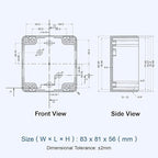 LeMotech Junction Box with Clear Cover IP65 Waterproof Project Box Dustproof - Image 8