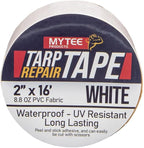 Mytee Products 2" x16' White Vinyl Tarp Repair Tape Kit – Heavy Duty 8.8oz Peel - Image 8