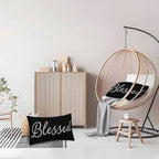 Bling Blessed White Throw Pillow Covers 12 X 20 Highlights Blessed Black Set of - Image 8