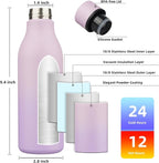 BJPKPK Insulated Water Bottles, 18 oz Stainless Steel Metal Water Bottle - Image 3