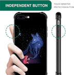 for iPhone 7/8 Case, Galaxy Fox Wolf Pattern Graphic Design Girl Boy Soft - Image 6