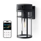 Outdoor Porch Light Security Camera, 2K HD Live View Wi-Fi Human Detection by Jarnex