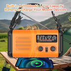 20000mAh Weather Radio NOAA/AM/FM, Emergency Radio Hand Crank Solar Flashlight - Image 2