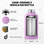 RAYMYLO Insulated Water Bottle 64 oz, Triple Wall Vacuum Stainless Steel - Image 5