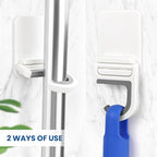 4 Pcs White Broom and Mop Holder Wall Mount Self-Adhesive Anti-Slip Gripper - Image 3