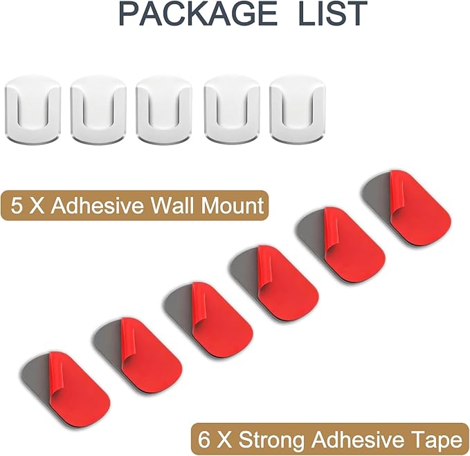 5 Pack Adhesive Wall Mount Bracket - Image 7