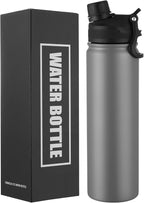 Insulated Water Bottle 24oz, Stainless Steel Double Wall Vacuum Sports Flask by ERTOOE